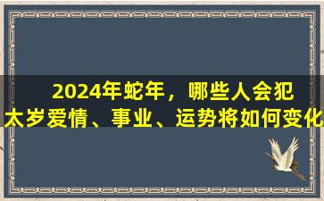 2024年蛇年，哪些人会犯  太岁爱情、事业、运势将如何变化